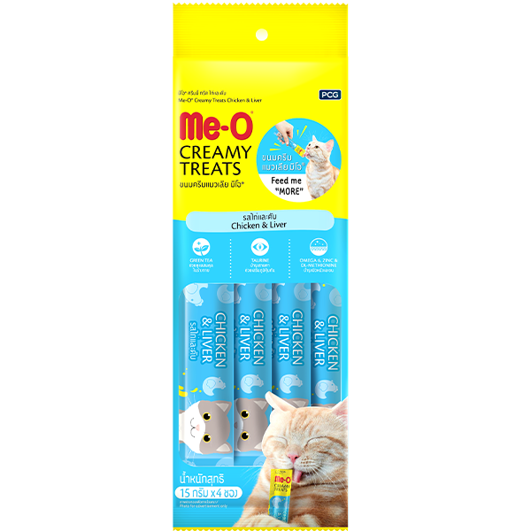 Me-o Creamy Cat Treats - Chicken and Liver 60g