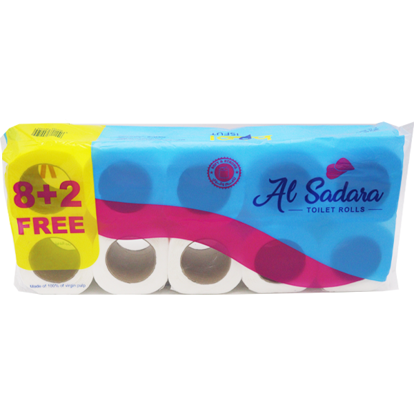 Al Sadara Toilet Roll 180 Sheets 8+2 Free