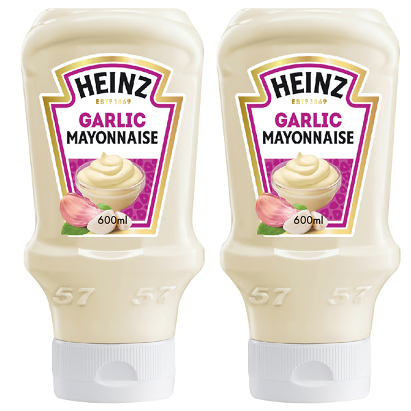 Heinz Real Garlic Mayonnaise Td 2x600ml