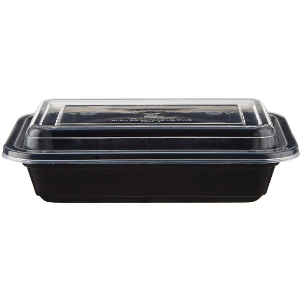 Al Jattal Container Rectengular 24Oz Black Base Container