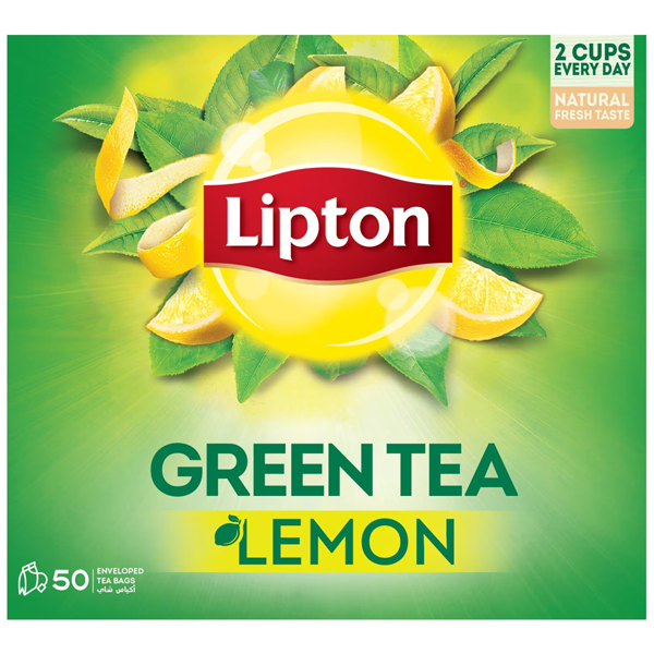 Lipton Green Tea Lemon 50 Envelope Tea Bags