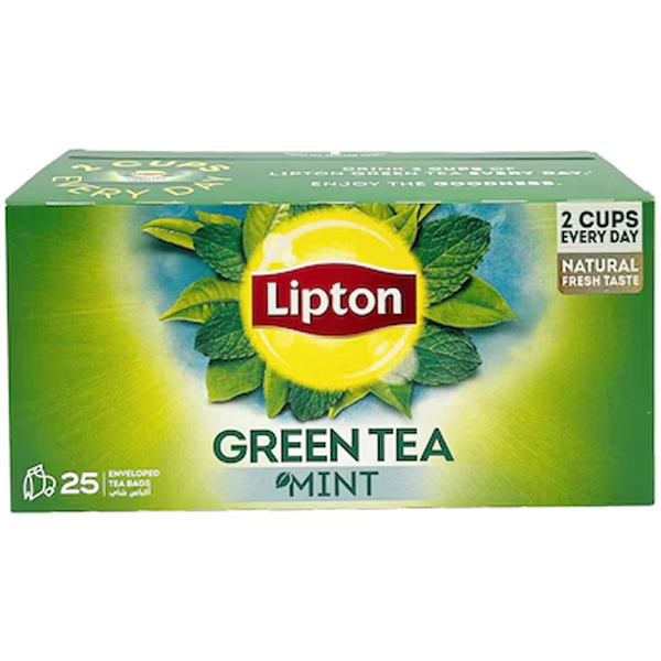 Lipton Green Tea Mint Envelope 25X1.3g