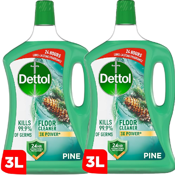 Dettol Antibacterial 3X Power Floor Cleaner Pine 2X1.8L