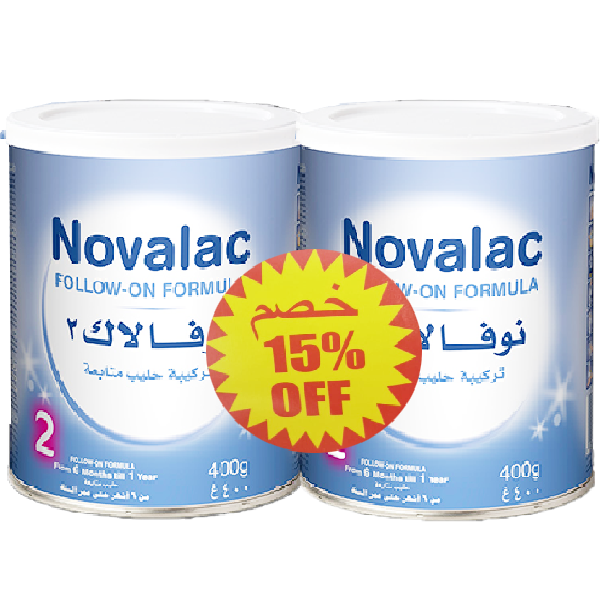 Novalac Baby Milk No-(02) 2X400g 15% Off