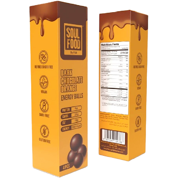 Soul Food Energy Ball Dark Chocolate Orange 60g