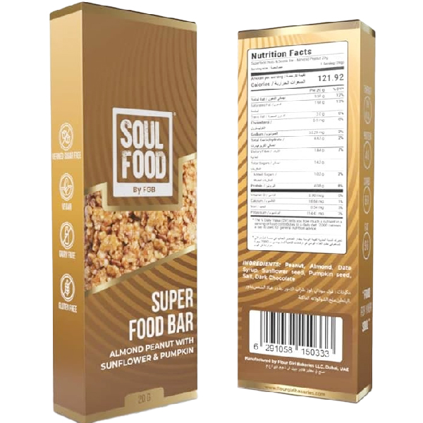 Soul Food Super Food Bar Almond & Peanut 20g