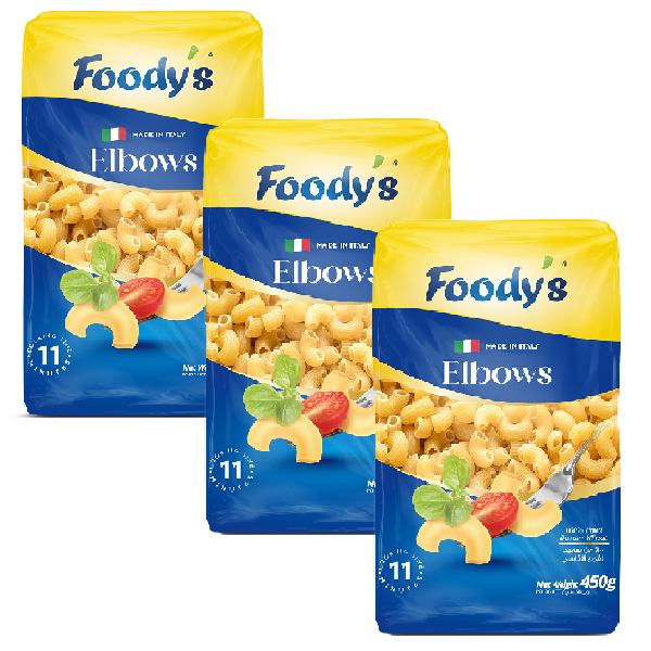 Foodys Pasta Elbow 3X450g