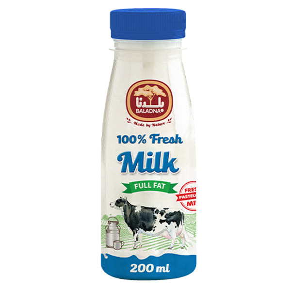 Baladna Fresh Milk Full Fat Cow 200ml