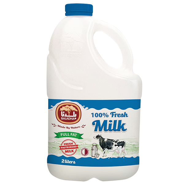 Baladna Fresh Milk Full Fat Cow 2L