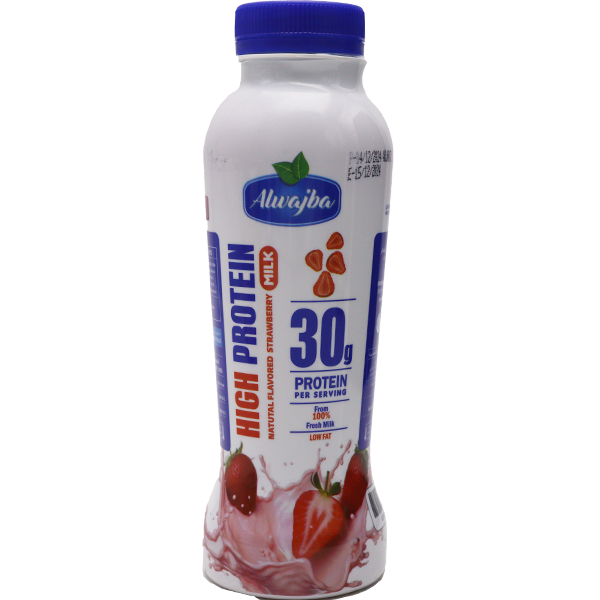 Al Wajba High Protein Natural Flavored Strawberry Milk 330Ml