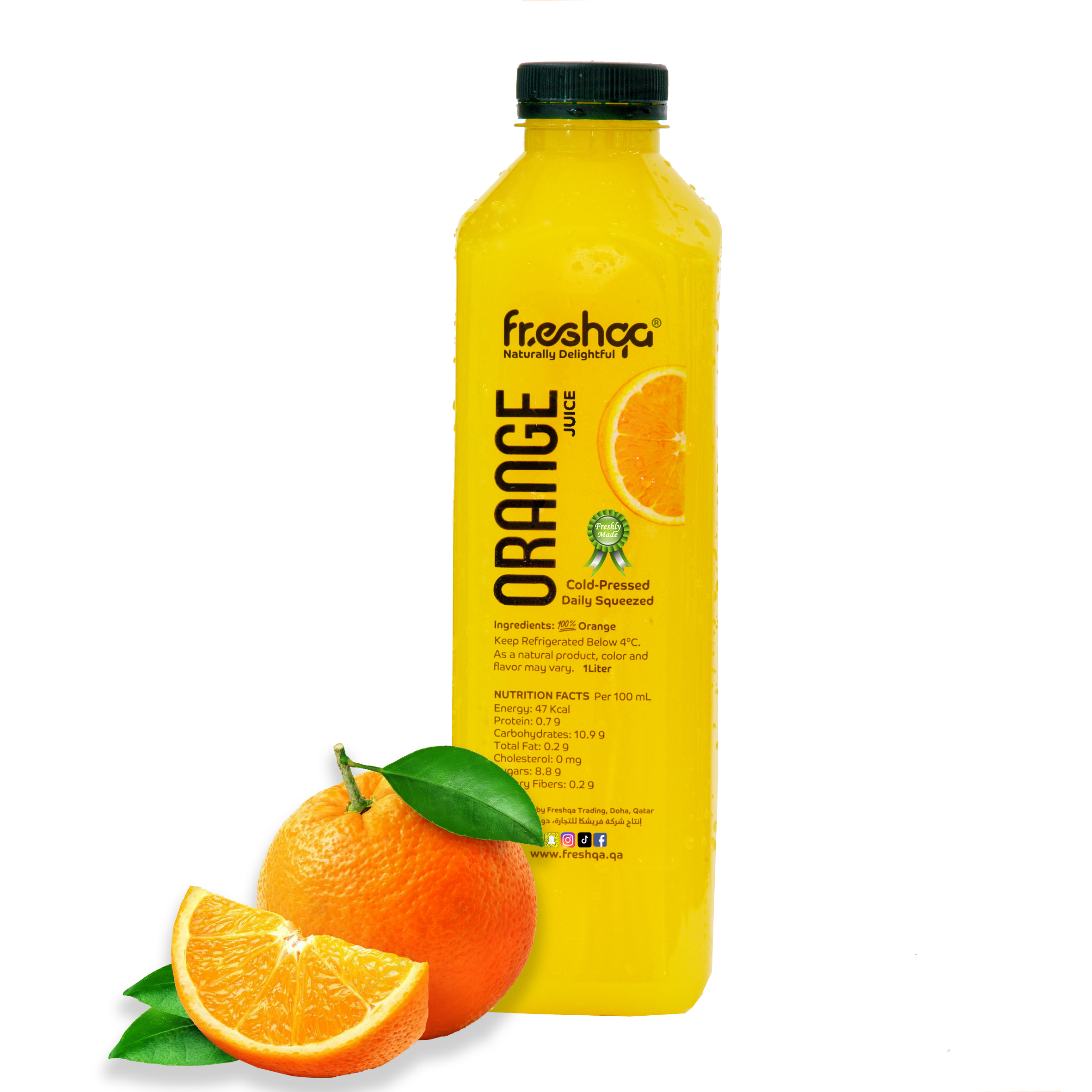 Freshqa Fresh Orange Juice 1L Cold-Pressed