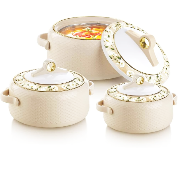 Nayasa Casserole Coral 3Pc Set (2.5L+3.5L+5L)