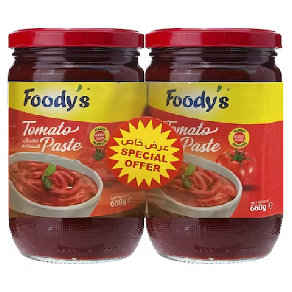 Foodys Tomato Paste 2X660g